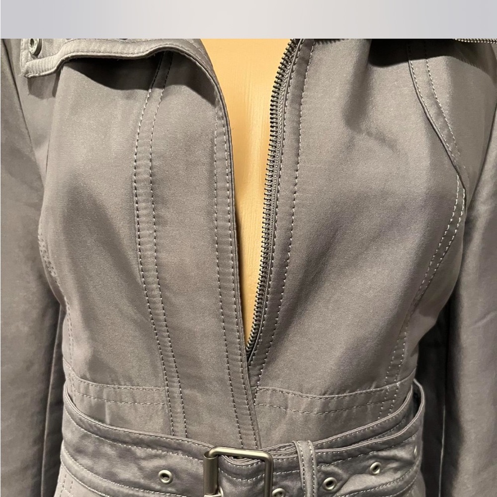 Y2K Kenneth Cole New York Gray Trench Coat - Picture 3 of 8